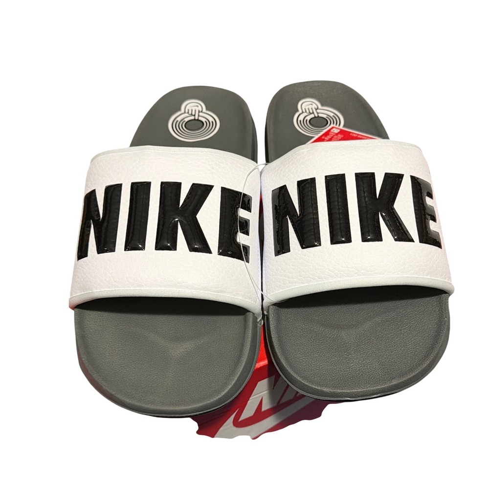 Nike Offcourt Slide Mens 8 Dark Grey Black White Athletic Sandals BQ4639-001